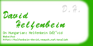 david helfenbein business card